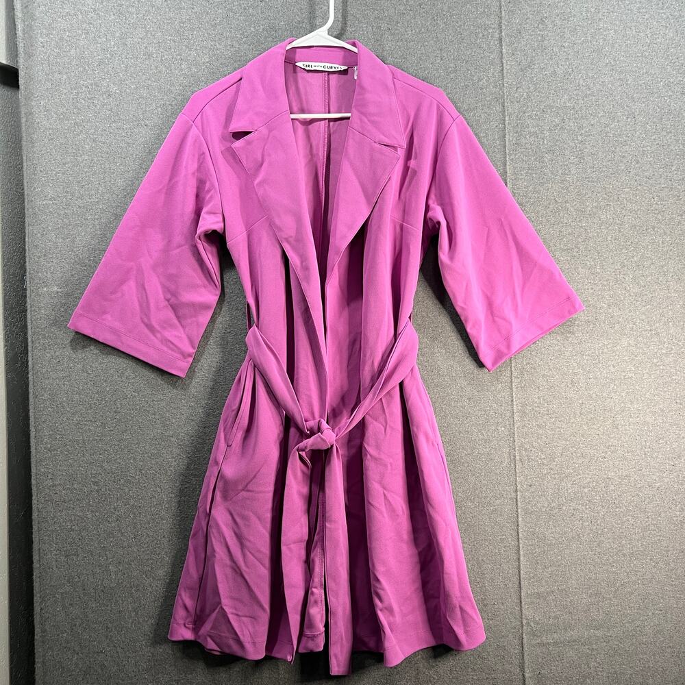 Girl With Curves 3/4-Sleeve Wrap Cost with Tie Wa Padiant Orchid Size XXSP